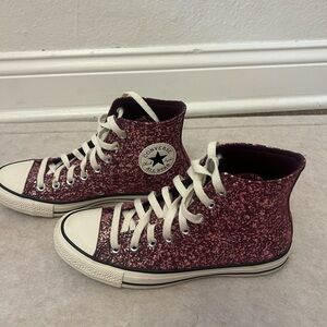 Converse Burgundy High-Top Sneakers